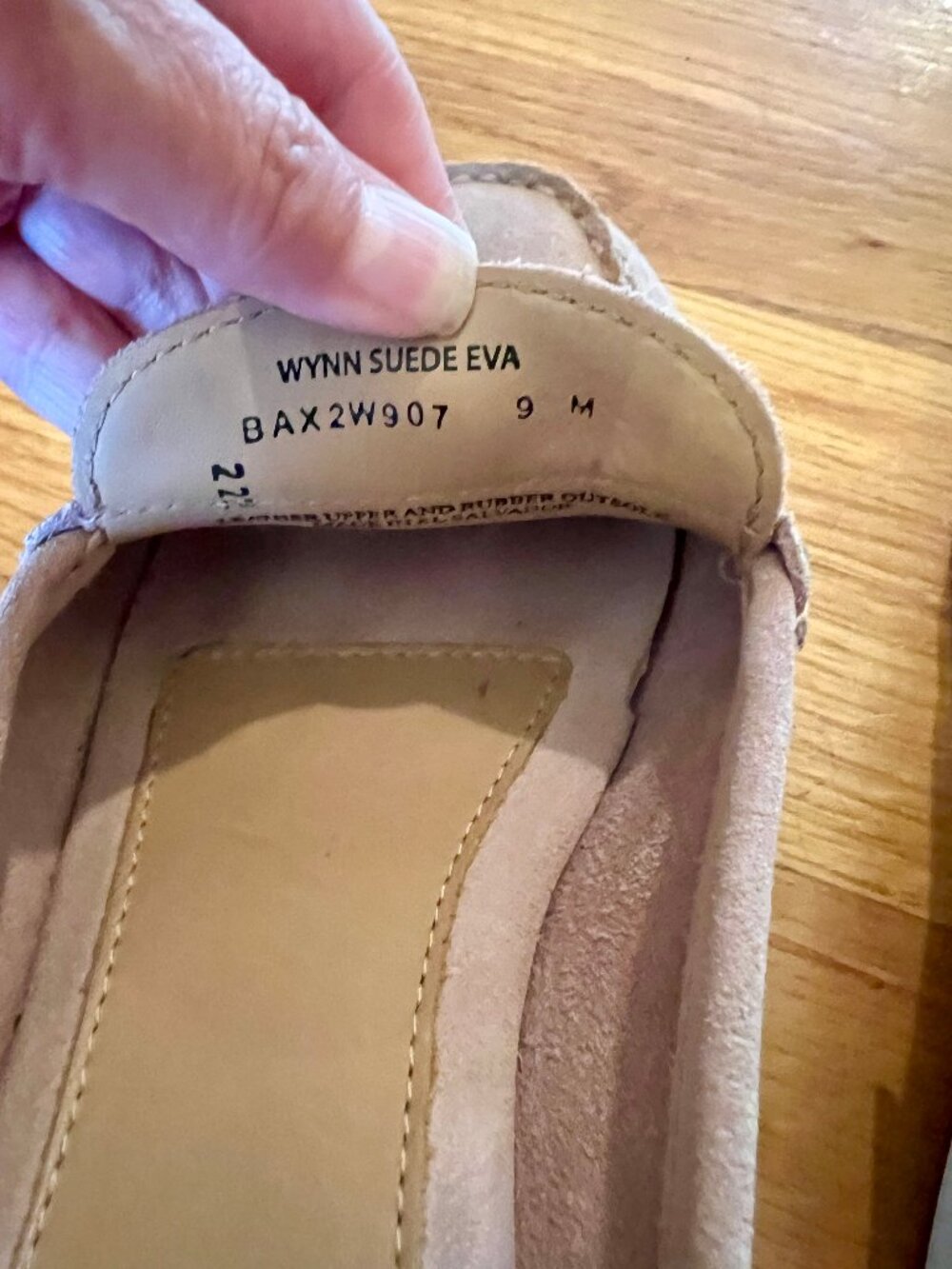 EUC Women's Bass Weejuns Wynne Suede Eva Slide Mules Shoes Tan Beige Size 9 M - Picture 7 of 8